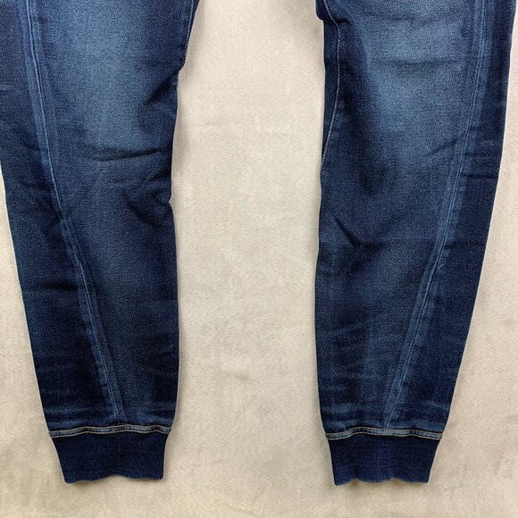 True Religion Mens Pants 33 Blue Jogger Jeans Tapered Runner Drawstring 33x32 - Picture 3 of 13